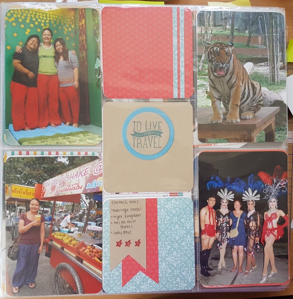 Project Life album pages from Chiang Mai