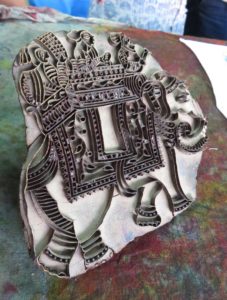 elephant block printing stamp