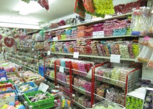 packed in craft suppliers in a shop in chinatown