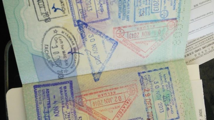 South East Asia passport stamps